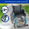 Invalidný vozík Skladací hliníkový ľahký manuálny s brzdami Náhľad obrázku produktu 7