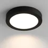 A black, round LED ceiling light is shown against a light gray background. Náhľad obrázku produktu