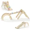 QEENTOE 3-in-1 Kletterdreieck aus Holz mit Sprossenwand und Produktbild-Vorschau 1