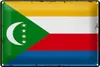 Blechschild Flagge der Komoren 30x20cm Retro Flag Comoros Produktbild-Vorschau 1