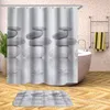 Duschvorhang 180x180 Textil Grau Pebble Schimmelresistenter Produktbild-Vorschau 9