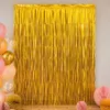Goldene Partyvorhänge 3er Set – Dekovorhang 250 cm für Geburtstag & Party – Glitzernde Hintergrundde Produktbild-Vorschau