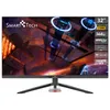 A gaming monitor displaying a futuristic scene, with technical specifications listed on the right side. Produktbild-Vorschau