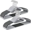 Two stacks of gray and black hangers are shown against a white background. Náhled obrázku produktu