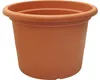 A terracotta-colored plastic plant pot is shown against a white background. Produktbild-Vorschau