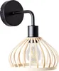 BRILLIANT Wandleuchte Norah braun IP20 E27 40 Watt dimmbar Produktbild-Vorschau 1