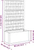 vidaXL Sadzarka z kratką biała 80x36x140 cm PP Podgląd zdjęcia produktu 8