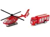Lean Toys Feuerwehrhubschrauber-Zugset Rot Produktbild-Vorschau 2