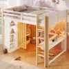 Lit mezzanine, 140 x 200 cm, avec éclairage LED, armoire, Voir les images du produit 2