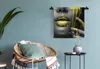 MuchoWow® Wandteppich Wandbehang Lippen - Gelb - Schwarz Produktbild-Vorschau 4