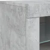 vidaXL Sideboard avec lampes LED gris béton 142,5x37x67 cm Voir les images du produit 12