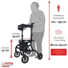 abc HOME Ultra-Leichtgewicht Rollator 6kg – Aluminium Produktbild-Vorschau 4