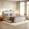 UnboxG Letto imbottito matrimoniale 160x200 con letto USB e Anteprima dell’immagine prodotto 2