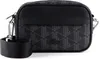 A black Lacoste crossbody bag with a geometric pattern. Náhľad obrázku produktu