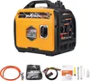 A generator and its accessories are displayed against a white background. Produktbild-Vorschau