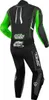 Combinaison en cuir une pièce Arlen Ness Losail, noir/vert, Voir les images du produit 2