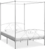 vidaXL Himmelbett-Gestell Weiß Metall 140 x 200 cm Produktbild-Vorschau 5