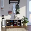 VASAGLE Schuhbank Schuhregal Schuhregal Sofa 10 Fächer mit Produktbild-Vorschau 2