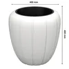 Bloempot met binnenpot, kleur wit, rond, 40 cm hoog, 40 cm Productafbeelding-voorbeeld 2