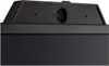 Close-up of the top of a black monitor, showing the camera and microphone area. Produktbild-Vorschau