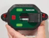 A hand holding a digital laser level with a tape measure. Produktbild-Vorschau