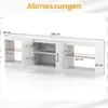 COSTWAY 3- in-1 TV-Schrank, Fernsehtisch für Fernseher bis Produktbild-Vorschau 3