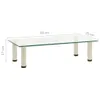 vidaXL TV-Tisch 60x35x17 cm Transparentes Hartglas Produktbild-Vorschau 4