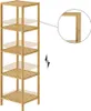 CASARIA® Badezimmer Regal Bambus 5 Ablagen Belastbarkeit Produktbild-Vorschau 3