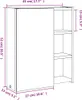 vidaXL Zrcadlová skříňka s LED osvětlením bílá 45x13x52 cm Náhled obrázku produktu 8