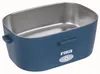 A blue lunchbox with a silver interior is shown against a white background. Produktbild-Vorschau