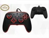 A black and red Nintendo Switch controller is shown from the front and back, with a Nintendo Licensed Product badge. Voir les images du produit
