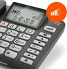 A close-up view of a black Gigaset DL580 corded landline phone, showing the keypad and display screen. Náhled obrázku produktu