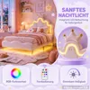 INONEFT Enkele bed, 140x190 cm, LED kinderbed, Productafbeelding-voorbeeld 5
