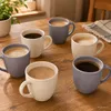 6er Set Biko Kaffeebecher konisch 600ml Keramik Vanille Produktbild-Vorschau 3