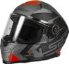 LS2 FF811 VECTOR II SPLITTER Integralhelm XL in rot/grau Produktbild-Vorschau 4