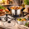 Snelkookpan – 4 Liter – RVS – stoommandje en Glazen Deksel Productafbeelding-voorbeeld 10