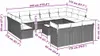 vidaXL 14-tlg. Garten-Sofagarnitur mit Kissen Schwarz Poly Produktbild-Vorschau 3