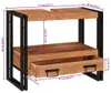 vidaXL Szafka podumywalkowa brązowa 71 x 33 x 58 cm lite Podgląd zdjęcia produktu 5