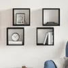 vidaXL Étagères murales cubiques 4 pièces Noir aspect chêne Voir les images du produit 8