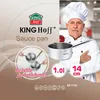 A chef is shown holding a sauce pan, with product details and branding displayed around him. Voir les images du produit