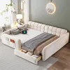 Cama para bebé de 140 x 200 cm con cajón, luz nocturna, Vista previa de la imagen del producto 1