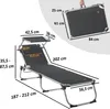 CampFeuer Sonnenliege mit Dach, Anthrazit, Alu Produktbild-Vorschau 2