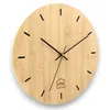 UNUS Wanduhr 30cm rund modern leise Uhrwerk Bambus-Holz Produktbild-Vorschau 7