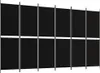 vidaXL 6dílný paraván černý 300x180 cm Látka Náhled obrázku produktu 1