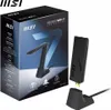 A product box and its contents, a WiFi adapter and its stand, are displayed against a white and light gray background. Anteprima dell’immagine prodotto