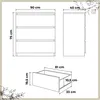 YUMEBLY | Kommode BASIC mit 3 Schubladen, 90x75x40 cm – Produktbild-Vorschau 6