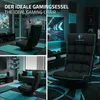 ML-Design Gaming Bodenstuhl Schwarz-Türkis, verstellbare Produktbild-Vorschau 6