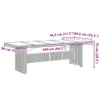 The Living Store 11-tlg. Garten-Essgruppe mit Kissen Grau Produktbild-Vorschau 9