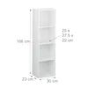 Relaxdays Bücherregal 4 Fächer, modernes Design, Produktbild-Vorschau 4