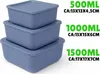Set di 3 contenitori quadrati blu Anteprima dell’immagine prodotto 7